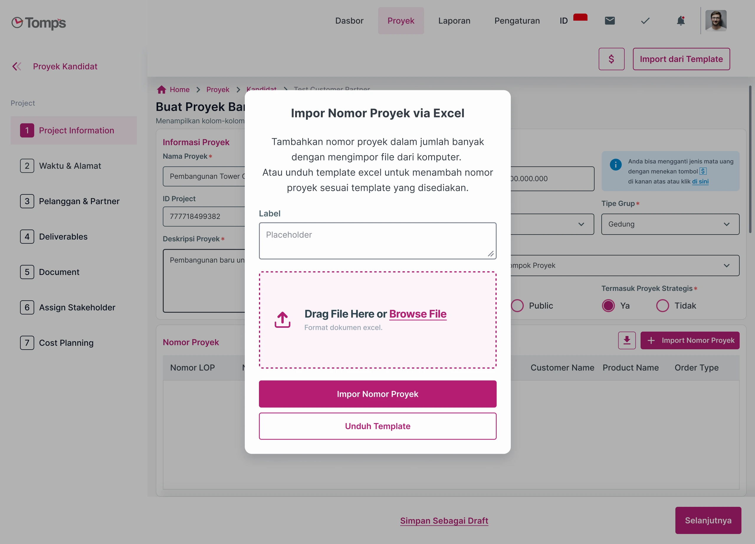 Tomps Project Management Apps
